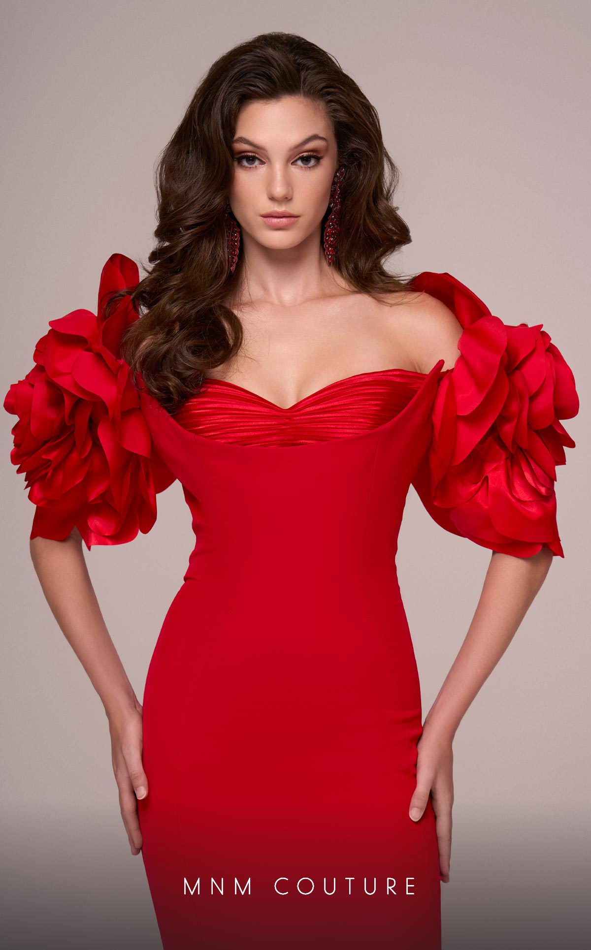 MNM - MNM Couture F02886 - Sweetheart Off-Shoulder Gown